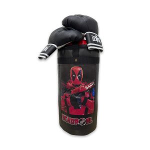KIT BOXEO SACO + GUANTES INFANTIL DEADPOOL BANG