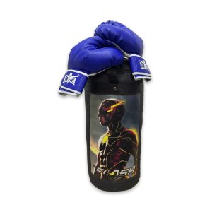 KIT BOXEO SACO + GUANTES INFANTIL FLASH REAL