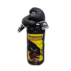 KIT BOXEO SACO + GUANTES INFANTIL WOLVERINE