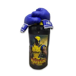 KIT BOXEO SACO + GUANTES INFANTIL WOLVERINE REAL